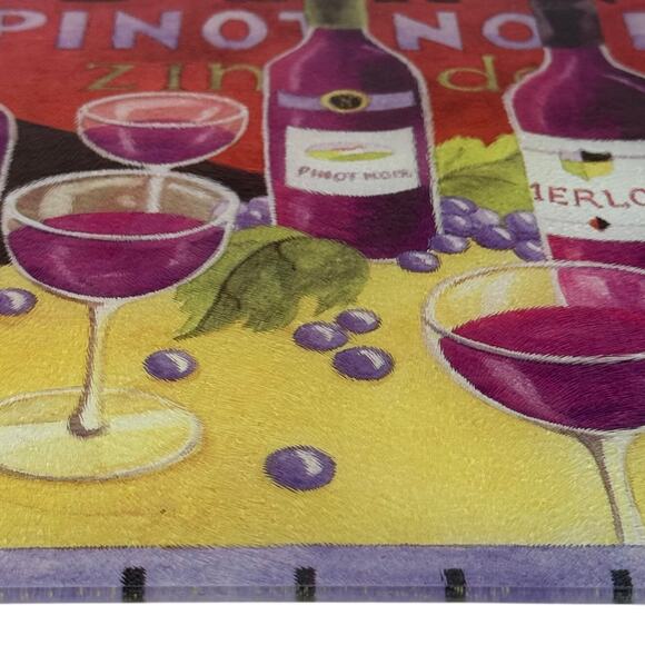 Cabernet Pinot Noir Tempered Glass Cutting Board - Picture 3 of 3